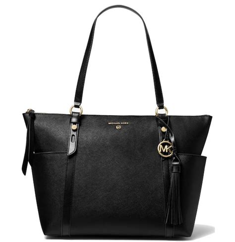 michael kors black saffiano large leather tote|sullivan large multifunction leather tote.